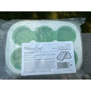 Set of 2 - Pampered Chef Herb Baby Food Freezing Tray‎ #1216 Retired New Sealed